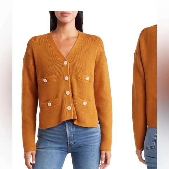 Alex Mill Jo Ribbed Sweater Cardigan Cotton Large - Picture 3 of 5